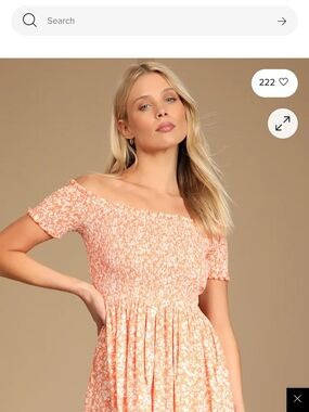 Lulus Off The Shoulder Smocked Floral Mini Dress